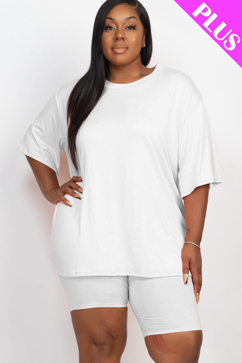 大码宽松上衣和骑行短裤套装（CAPELLA）